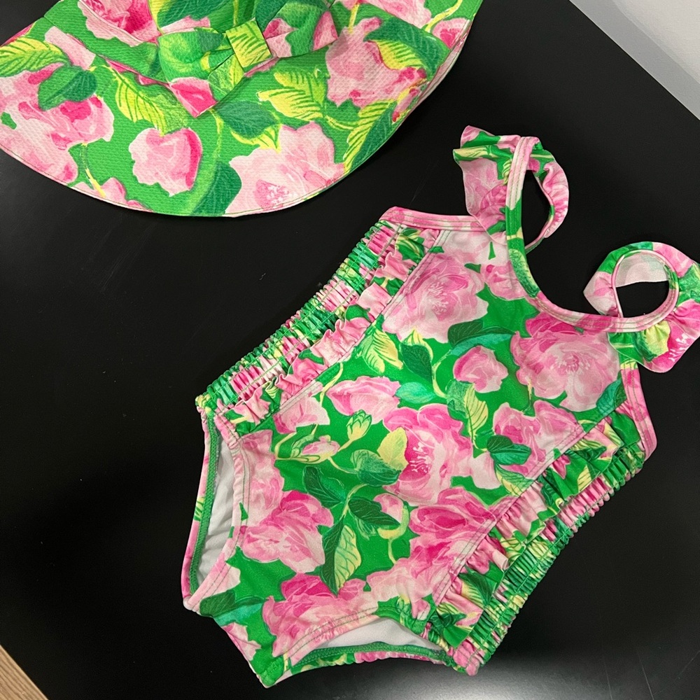 Janie & Jack Swimsuit and Sun hat